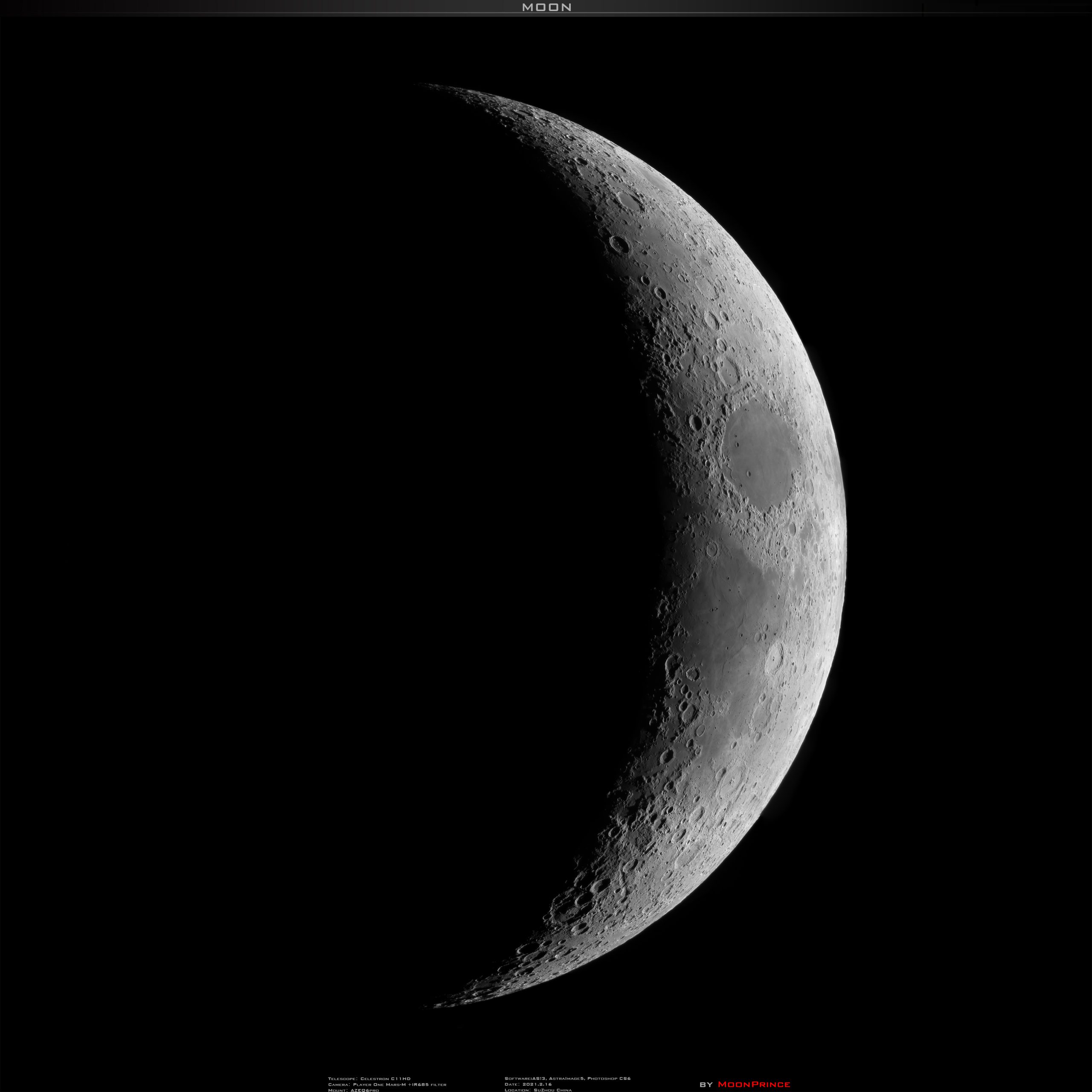 Lunar Mosaic work 2021-02-16 with C11HD and Mars-M camera – Player 