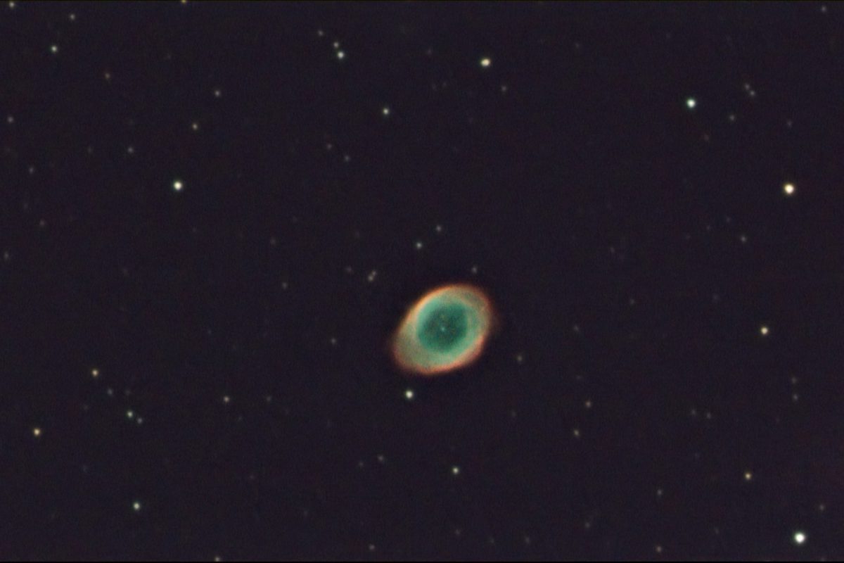 Lucky imaging of M57, by Chris Appleton